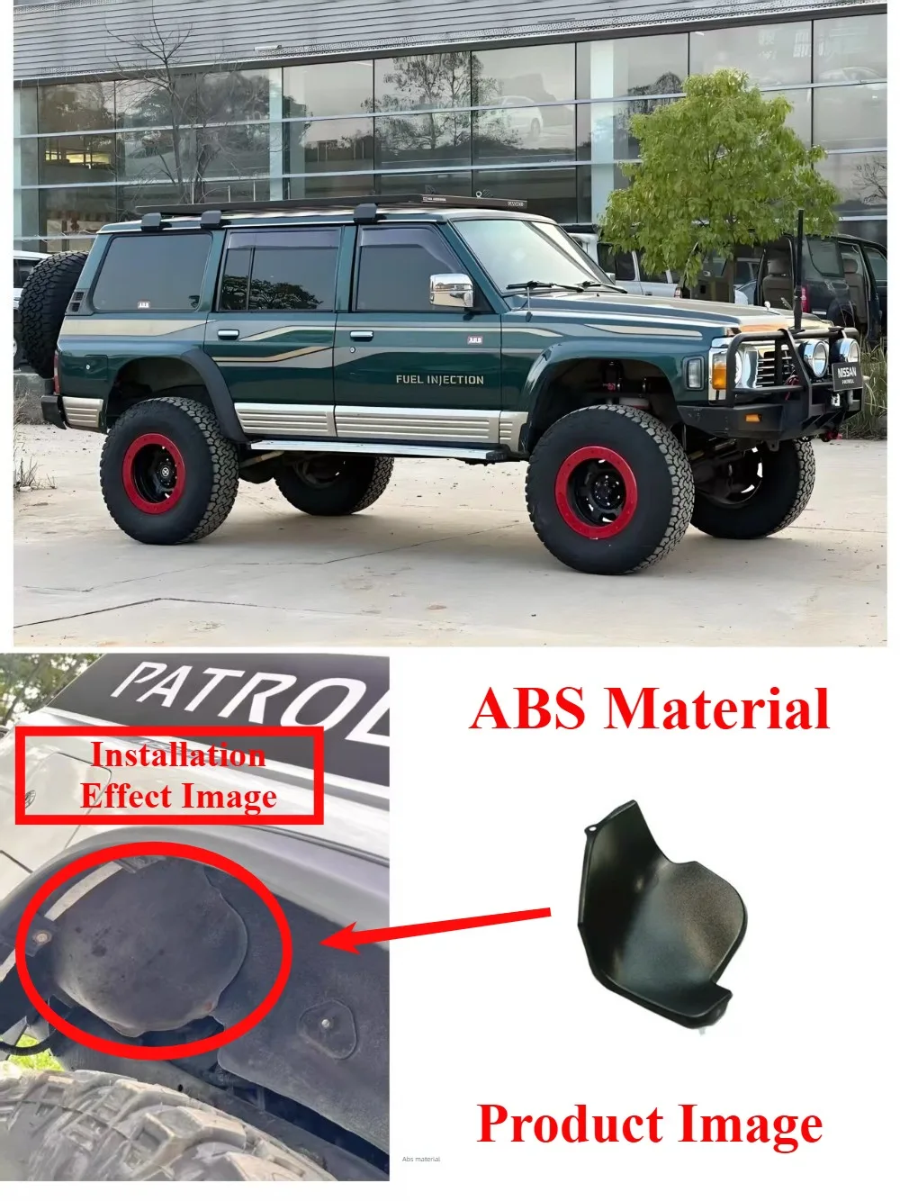 For 87-04 Nissan Safari Y60 Right Rear Wheel Fuel Tank Pipe Mudguard, Nissan Patrol Y60 Fuel Tank Pipe Protective Cover
