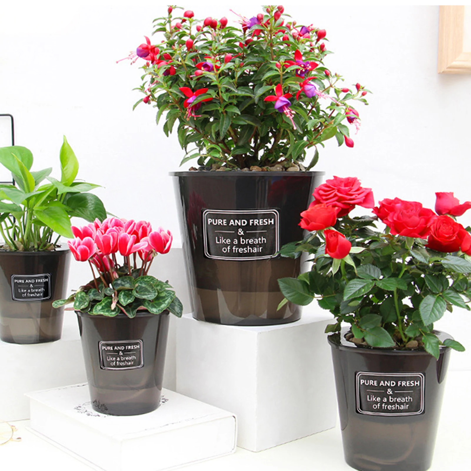 Thick Hydroponic Flower Pot for Roses Scandinavian INS Style Plant Container Home Garden Decoration
