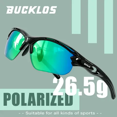 BUCKLOS Bike Polarized Sunglasses HD UV400 Protection Ultralight Eyewear Anti-UV Comfort Unisex Sport Goggles Road MTB Glasses
