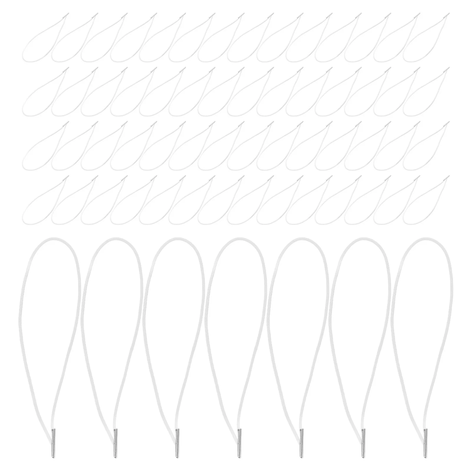 

100Pcs Elastic Cord Barbed Metal Fastener 4.9inch Stretch Rope Band for Notebook Binding Menu Badge Craft DIY Mask Making