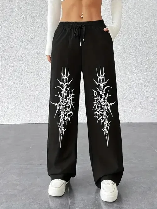 

Sweatpants High Street Hip Hop Casual Pants Men Harajuku Y2K Oversized Sport Winter Fall Super Handsome Men's Straight Leg Pants