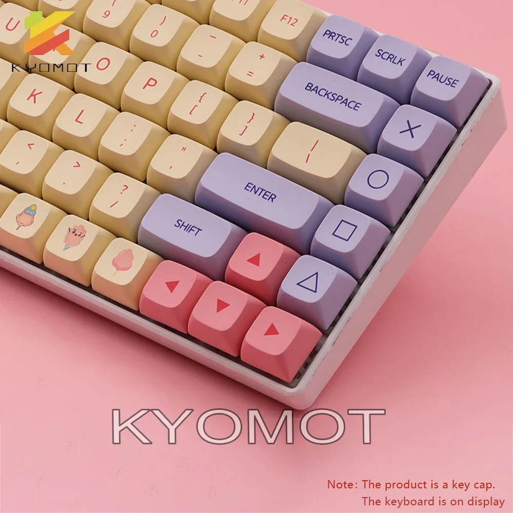 KYOMOT XDA Keycaps Marshmallow 136 Keys PBT Keycap Dye Japanese Korean Russian Brazil Keycap ISO for Mechanical Keyboard Caps