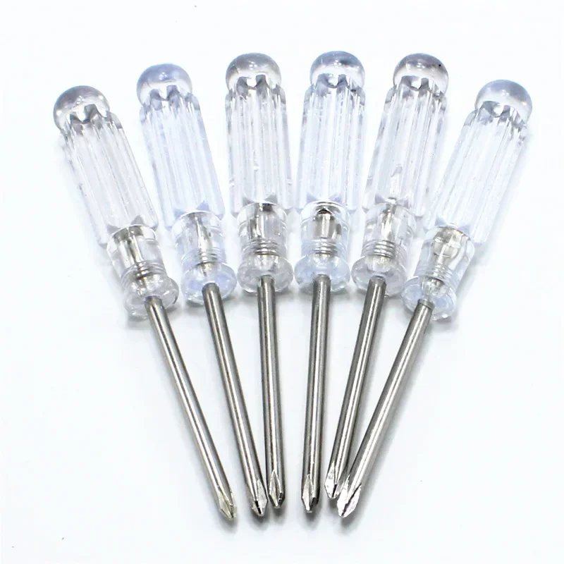 90mm Long Mini Crystal Clear 3.0 Phillips Screwdriver 3mm Small Screwdriver Cross Driver Toy