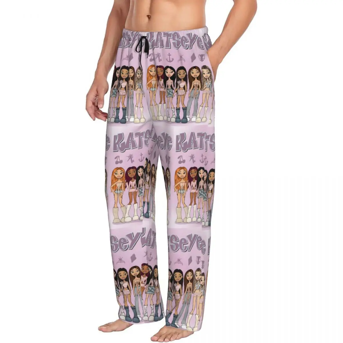 Custom K-Katseyes Pajama Pants Sleepwear for Men Elastic Waistband Girls Group Sleep Lounge Bottoms with Pockets