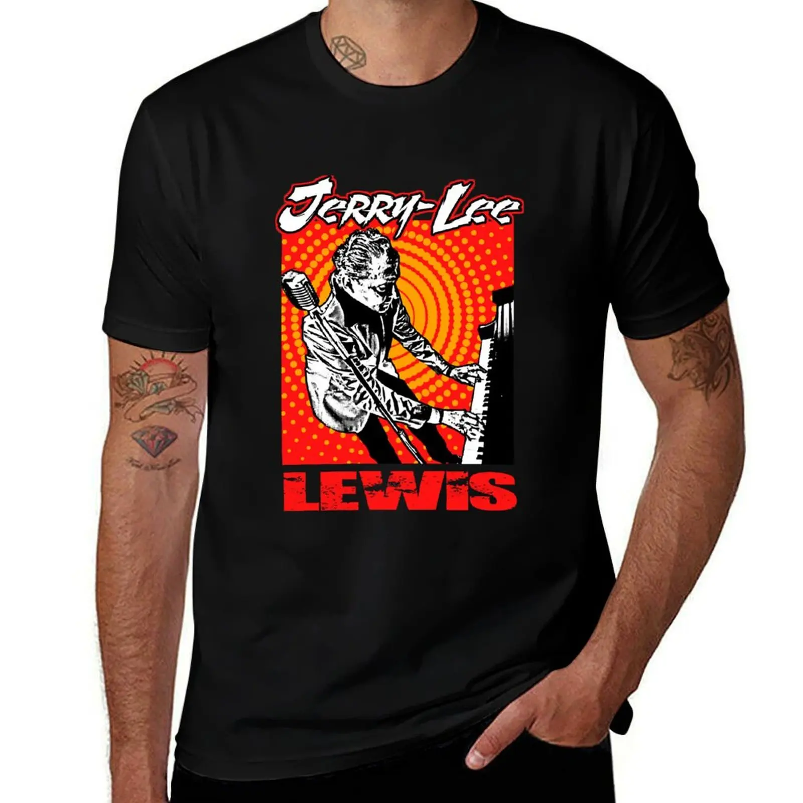 

jerry lee lewis For Fans T-Shirt Work Daily Short Sleeve Top