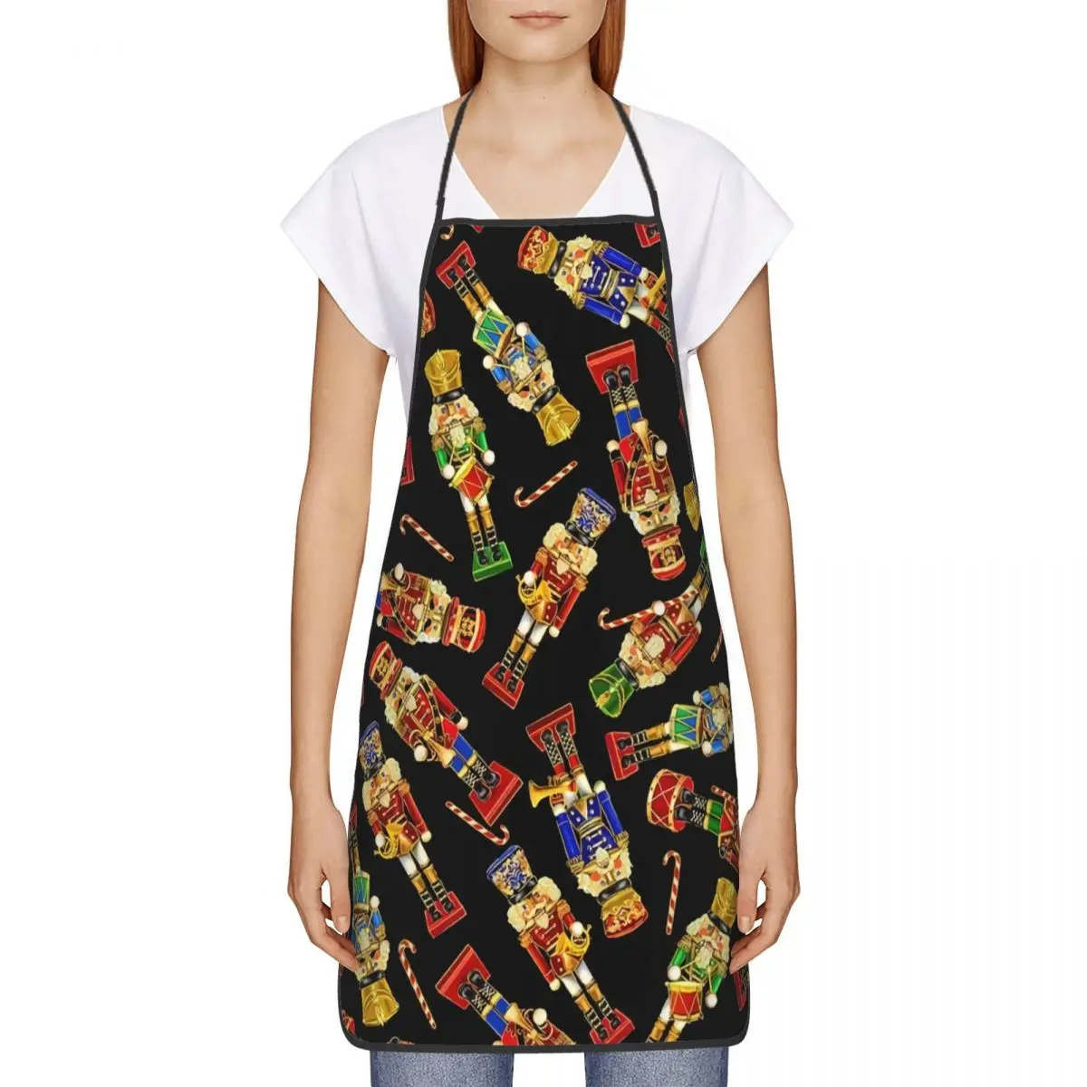 Custom Bib Nutcrackers Aprons Men Women Unisex Adult Chef Kitchen Cooking Tablier Cuisine Baking