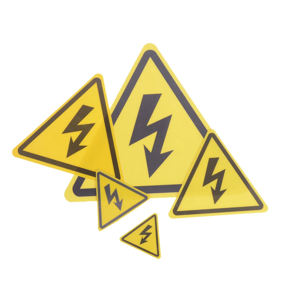 New 2PCS High Quality Danger High Voltage Electric Warning Safety Label Sign Decal Sticker