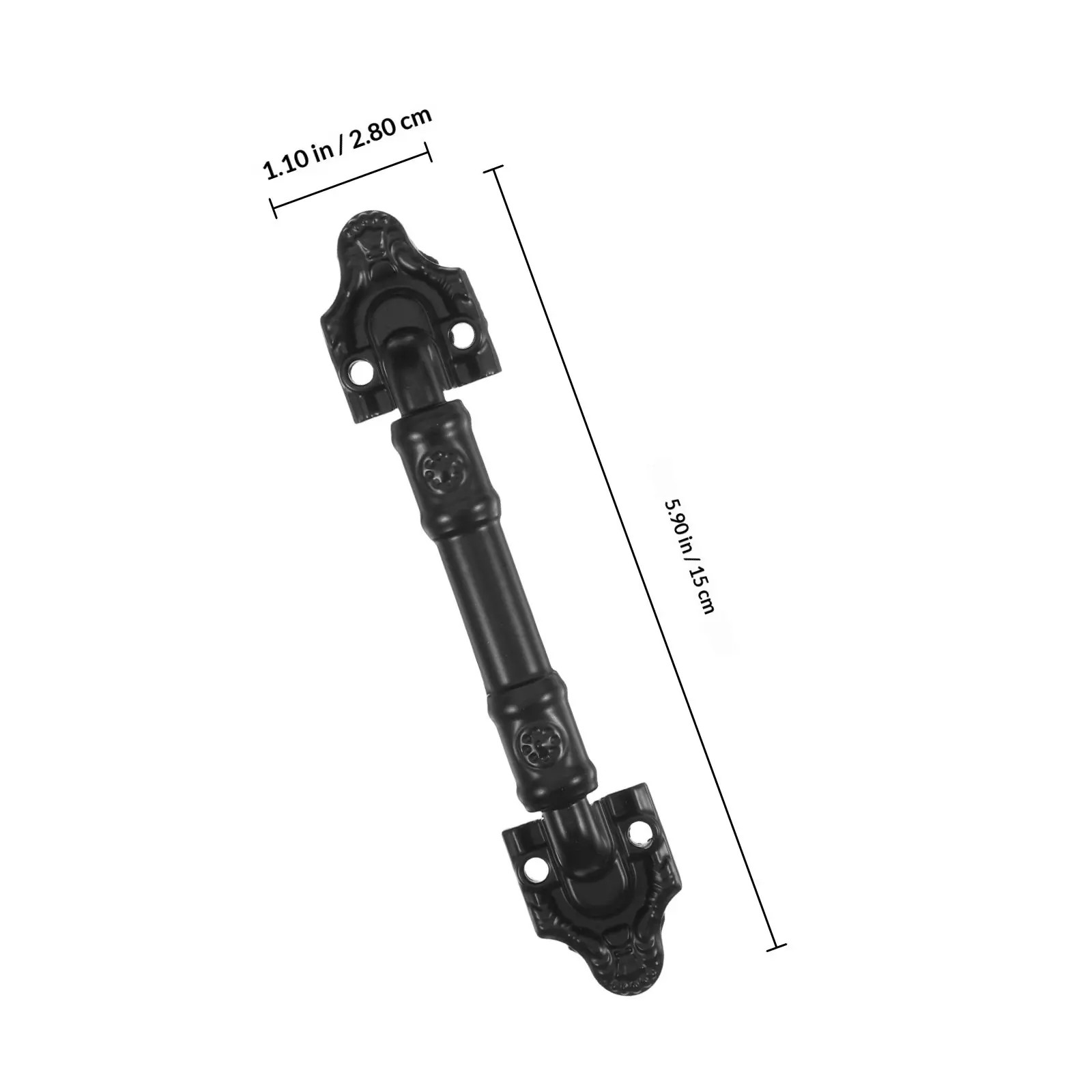 2Pcs Barn Door Handle No Drill Surface Mount Heavy Duty Handle for Sliding Doors Cabinets Wardrobes Gate Pulls Black