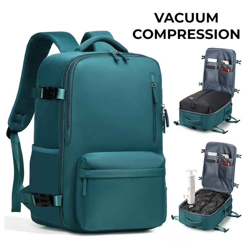 

Compact outdoor vacuum compression backpack, equipped with vacuum pump / suitable for hiking use, 15-inch laptop backpack, suita