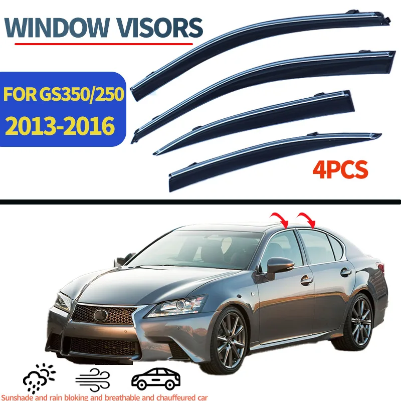 

Suitable for Lexus GS300 car windows, rain or shine protection, Lexus gs350 13-16 Window visor