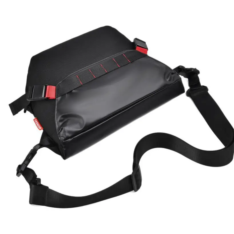 جديد الرجال سعة كبيرة Crossbody حقيبة صدر للرجال السيدات الترفيه التنقل حقيبة ساعي أكسفورد بولي PU التحكم ركوب الدراجات حقيبة كتف الدراجة