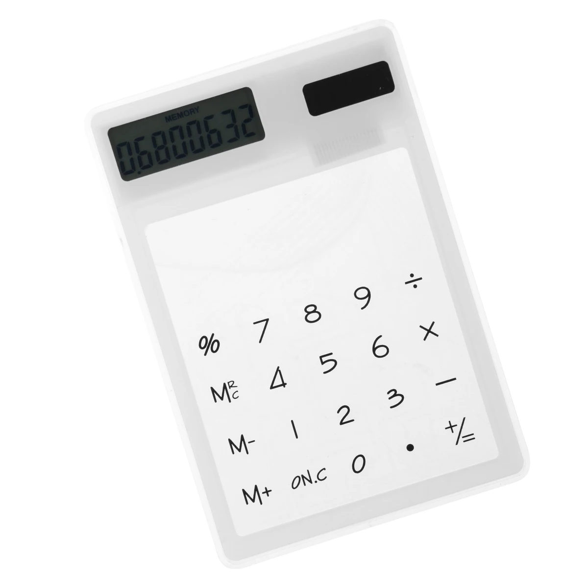 

Touch Calculator Convenient Scientific Solar Powered Transparent Panel for