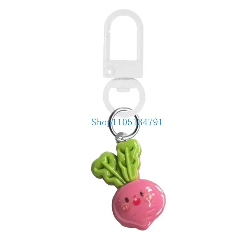 98km Vegetable Shaped Keychain Vibranting Color Resin Materials For Teens Women Accessories