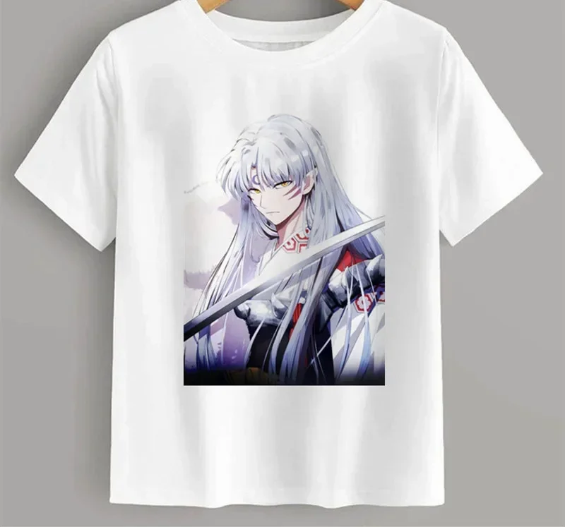 

Футболка аниме, женские летние топы Inuyasha, футболки, мультяшная футболка сесшомару, футболки с японским графическим рисунком, женская футболка большого размера