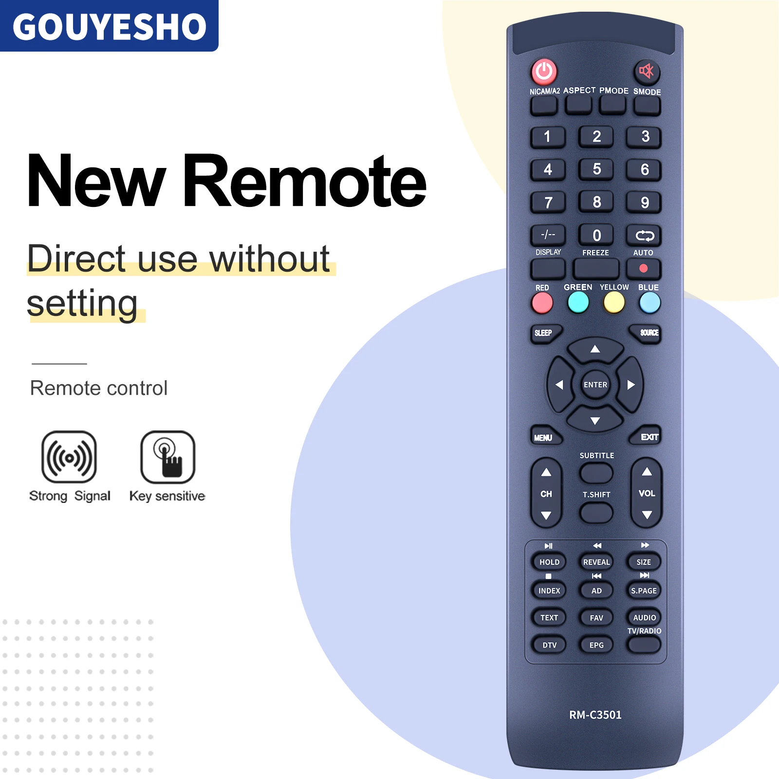 New Remote Control for Aconatic 32hd512an JVC RM-C3501 TV