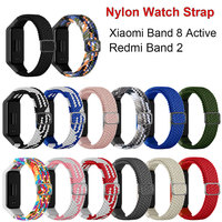 Nylon Watch Strap For Xiaomi Band 8 Active / Redmi Band 2 Wrist Band Bracelet SmartWatch Breathable Watchband
