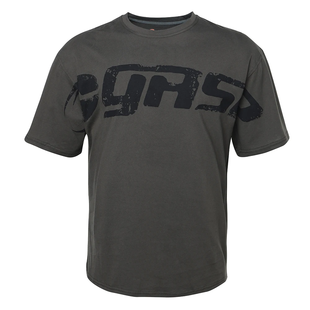 

GASP Men's Summer Muscle Dog Sport T-irt Pure Cotton Loose Top Training Gymwear Breathable Moisture ng Organic Cotton