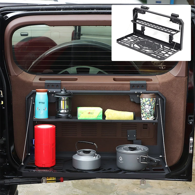 

1piece set Aluminum alloy For Great Wall Tank 700 2024+ car tailgate foldable multi-functional storage rack Car accessories