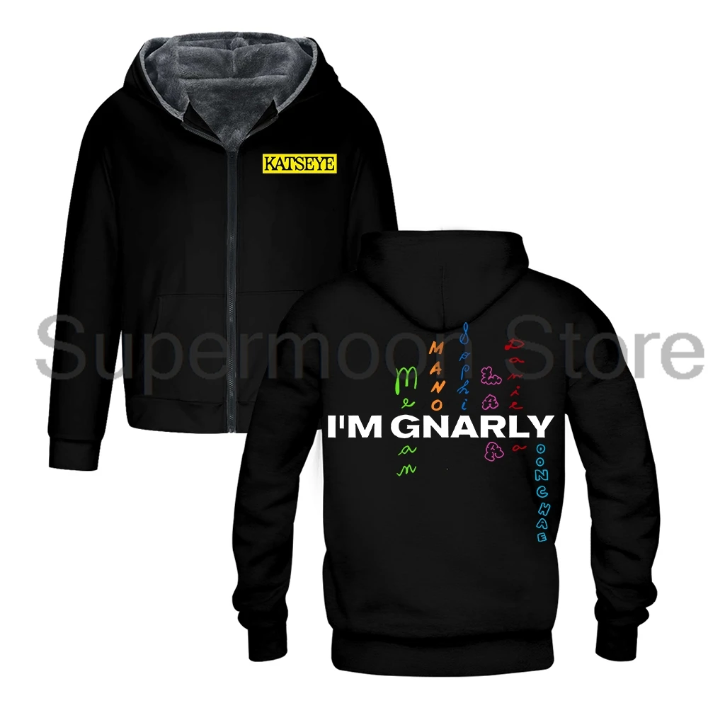 

Kpop Katseye Gnarly Merch толстовки на молнии с длинным рукавом уличная одежда для мужчин и женщин куртка парки зимнее пальто