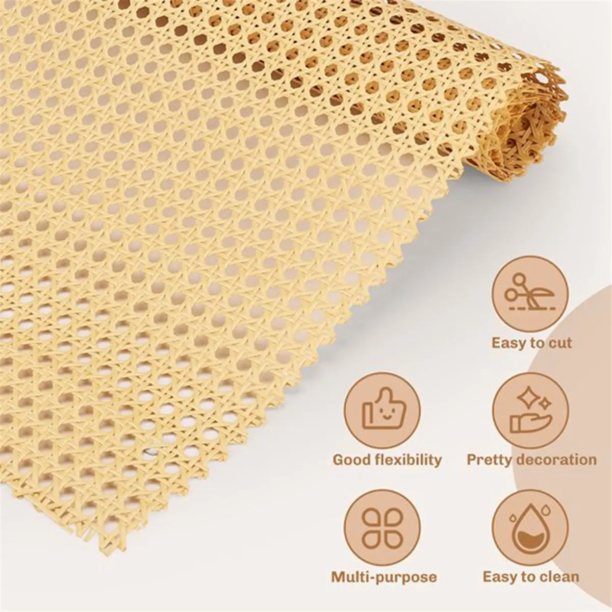 【~ NEW A01R】Cane Webbing Rattan Roll, Viennese Wicker, Natural Rattan Wicker Furniture for Craft Projects, Home, DIY Chair Cabin