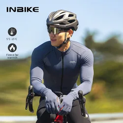 INBIKE Winter Men Cycling Jersey Long Sleeve MTB Bicycle Clothing Fleece Warm Uniformes De Ciclismo Para Hombre