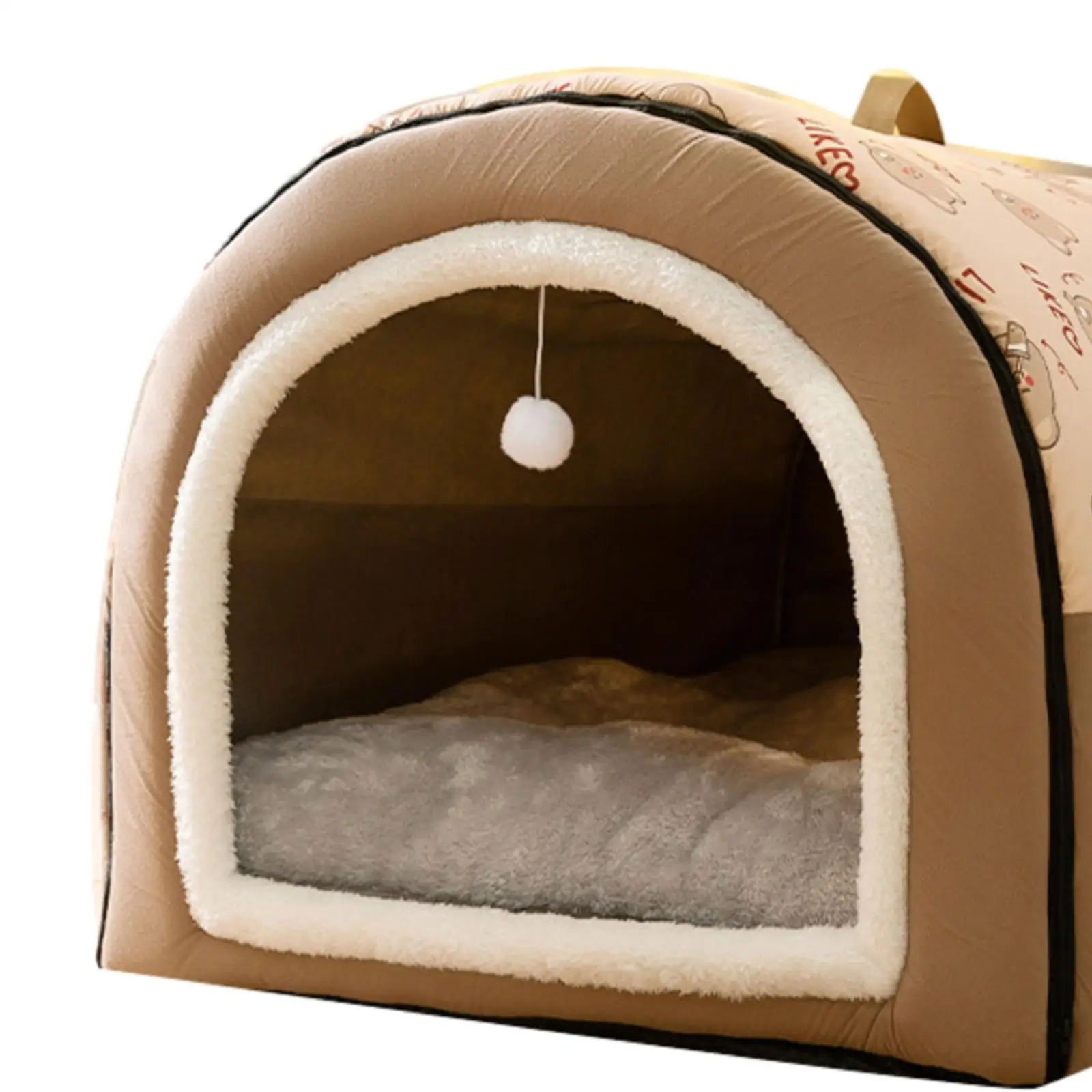 Portable Dog House Self Warming Foldable Soft Kennel Bed for Small and Medium Sized Dog Kitten Indoor Cats Puppy Pet Supplies