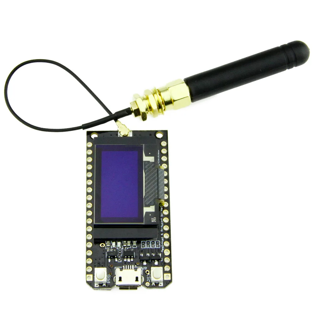 

Модуль платы разработки Bluetooth Wi-Fi, Lora32 Lora 868 МГц ESP32 Lora Oled 0,96 дюйма, синий дисплей с антенной