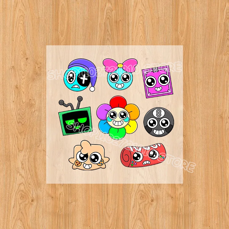 Dandys World ملصقات نقل الحرارة تي شيرت بلوزات القبعات صبي فتاة DIY بها بنفسك لطيف أنيمي متعة بقع نقل ساخن ملصق زين هدية