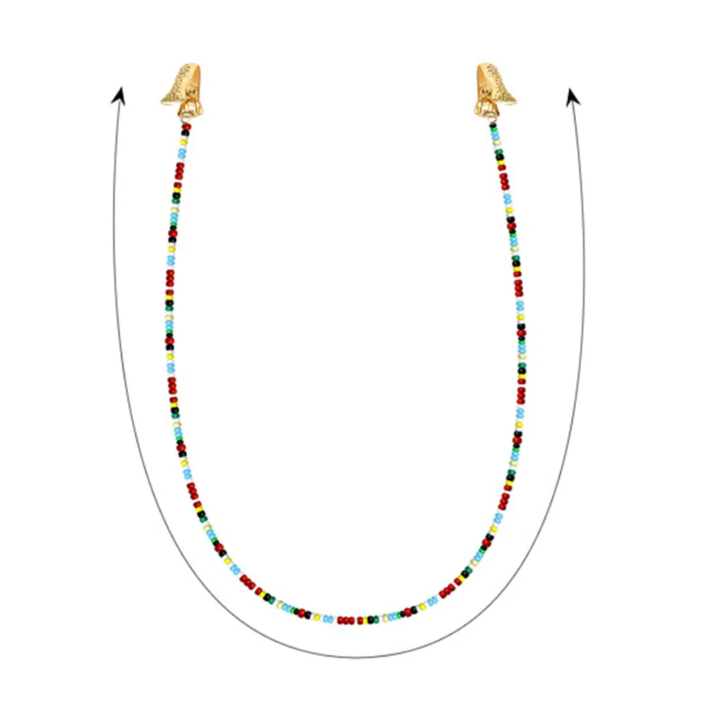 

Delicate Beard Design Colorful Glasses Chain Anti-Slip for Sports Travel Eyeglass Hanging Chain Spectacles Holder