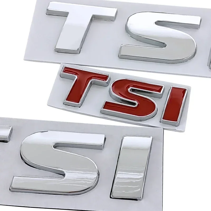 Metal TSI Car Body Side Emblem Rear Trunk Badge Sticker for Volkswagen VW Touareg Tiguan Polo Vento Golf Passat Jetta Sagitar