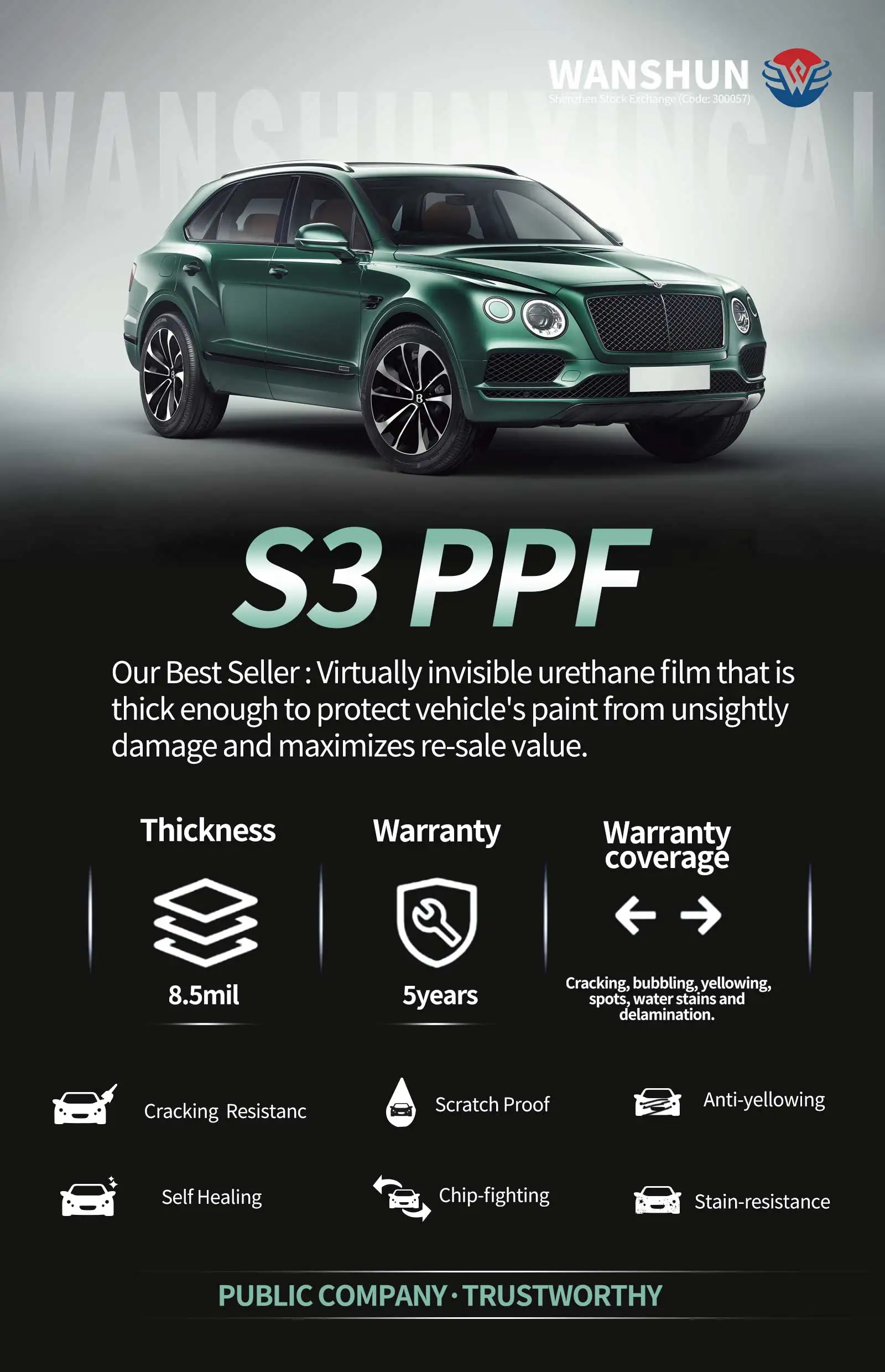 مسعور PPF بولي TPU ملصقات السيارات شفافة 215 ميكرون الماس نمط الجسم التفاف لفة الشفاء الذاتي المضادة للخدش الطلاء واقية