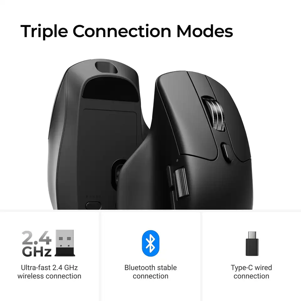 Keychron M6 Wireless Mouse All Silent Micro Switch PixArt 3950