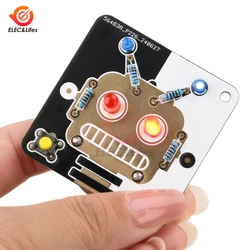 Robot LED Light Kit Electronic Manufacturing DIY Kit Spare Parts Student Learning Laboratory Without Battery