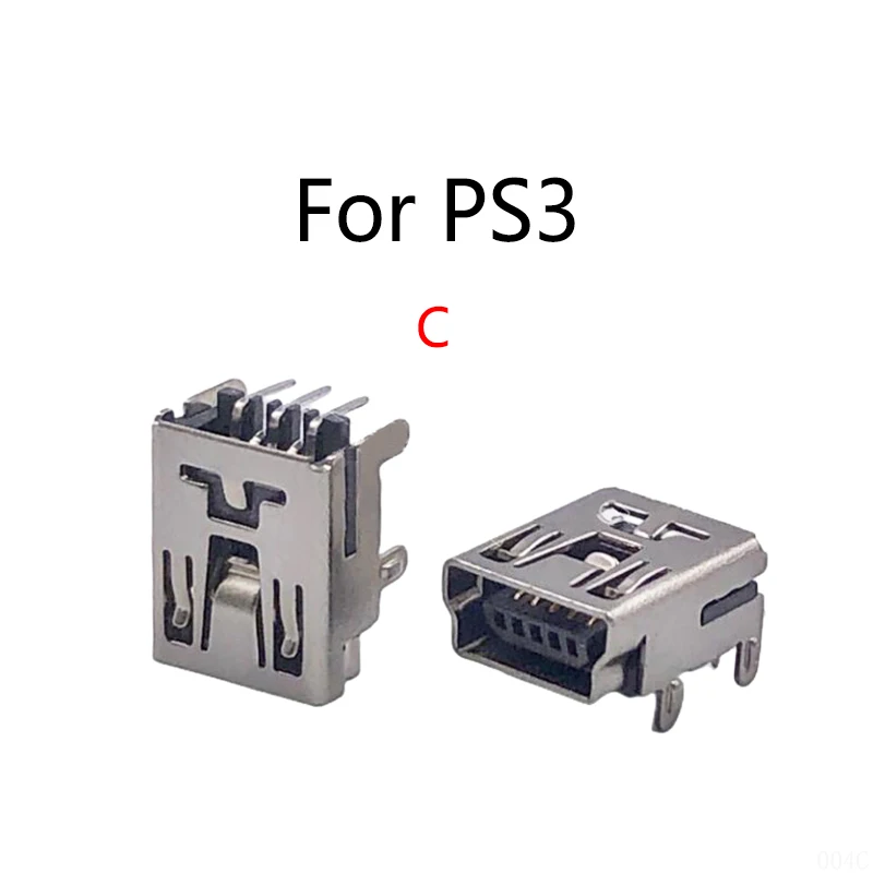 10PCS/Lot New Mini USB Charging Socket Port For Sony Playstation PS3 Power Charger Jack Connector