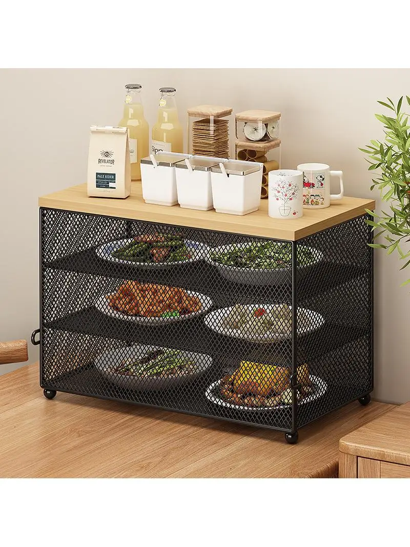 kitchen-food-storage-rack-new-design-table-cover-leftovers-fly-proof-home-use-iron-art-material-food-holder-dust-cover