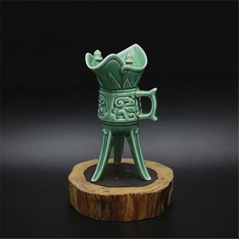 

Imperial Goblet Carved Porcelain Wine Cup Antique Chinese Ceramic Decor 60ml