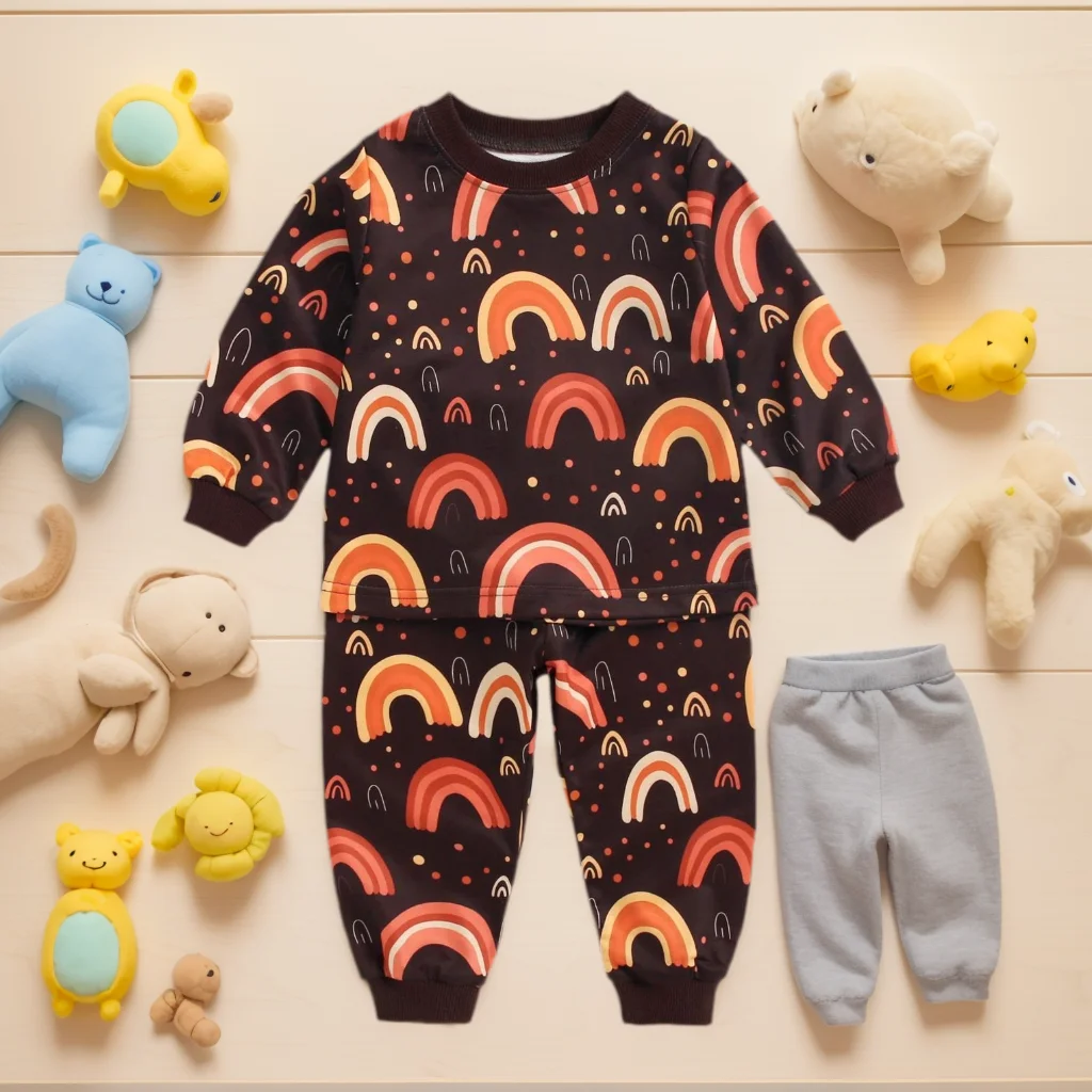 

Детские топы с длинными рукавами на Хэллоуин + штаны, комплекты одежды из 2 предметов для маленьких детей Moon