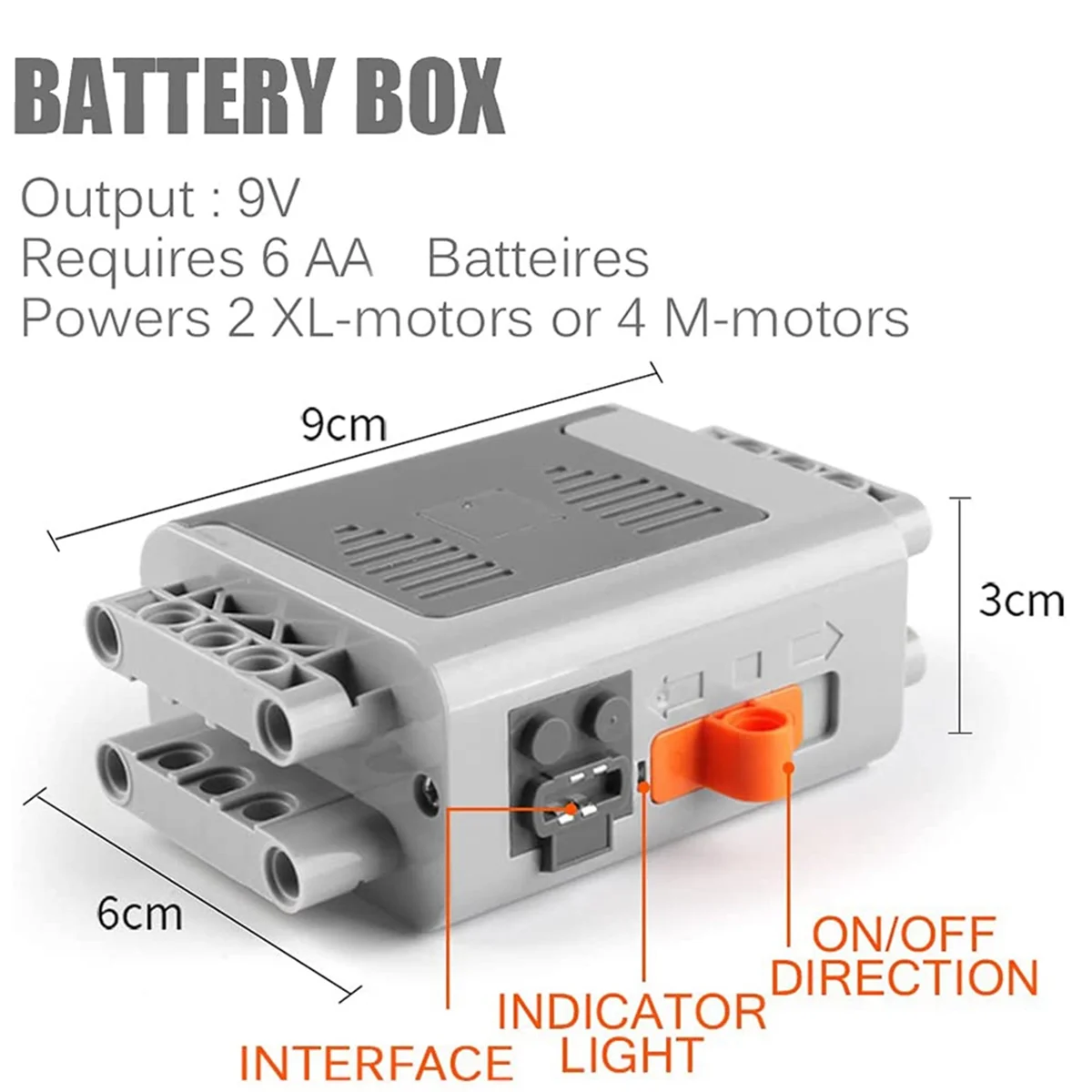 BAAA-Power Function Set L Motor Servo Motor Battery Box IR Speed Remote Control Receiver MOC Building Blocks Style A