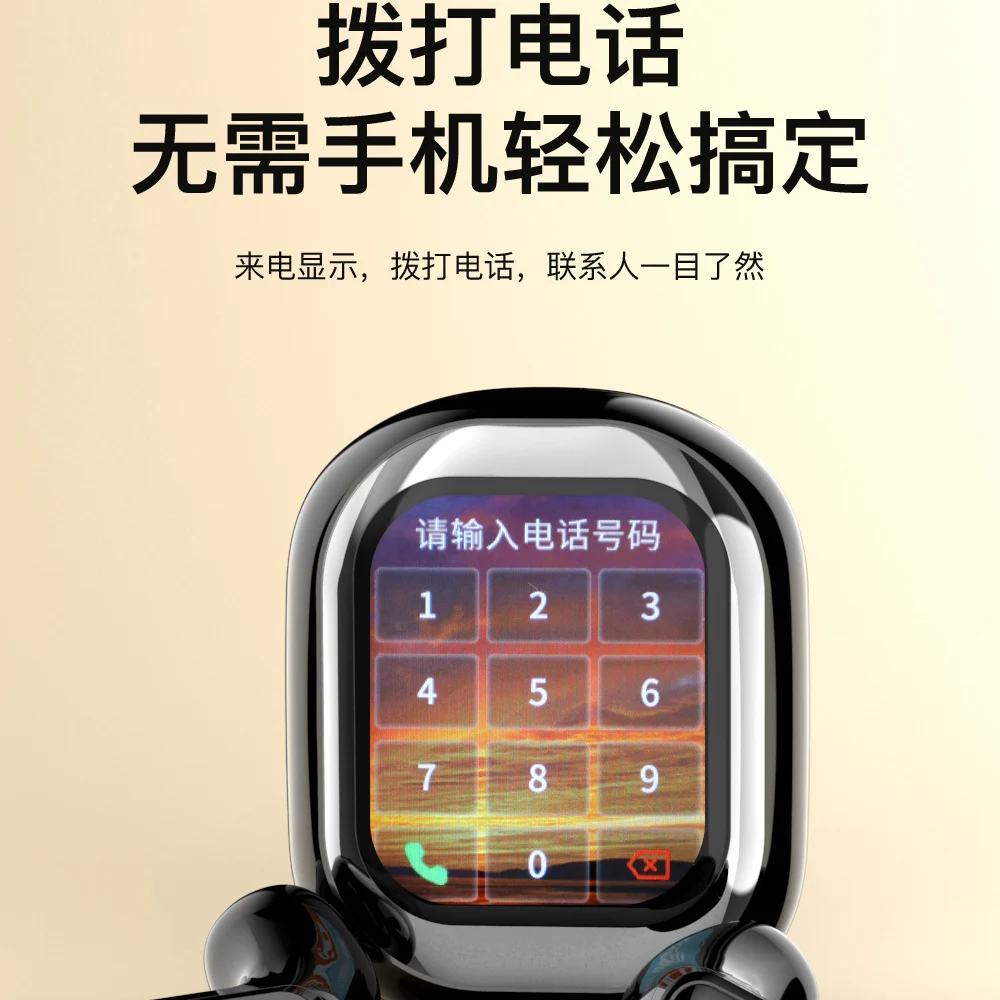 Bluetooth-Headset, Multifunktions-APP mit Bildschirm, keine Verzögerung, Rauschunterdrückung, lange Akkulaufzeit