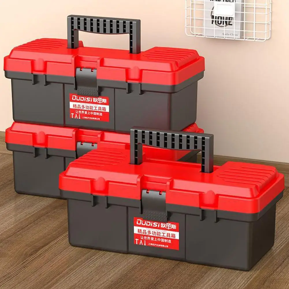Small Toolbox Easy Access Handled Heavy Duty Handle Maintenance DIY Tool Storage For Vehicle Car Home Office Workshop Garage