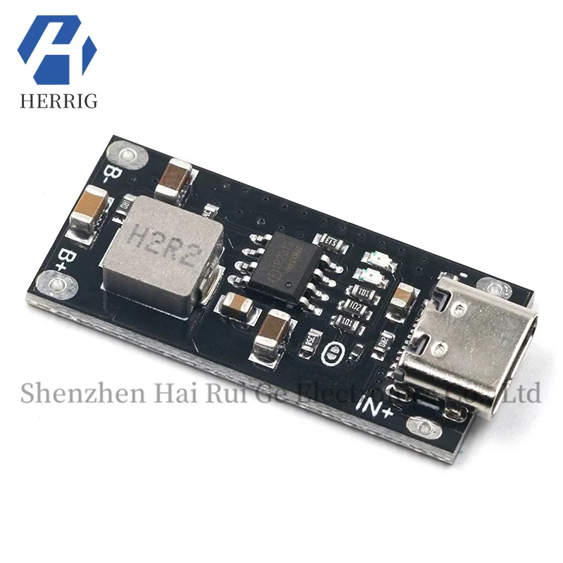 

1PCS IP2312 ternary lithium battery charging board 3A fast charging 5V to 4.2V/4.35V 3.7V polymer Type C