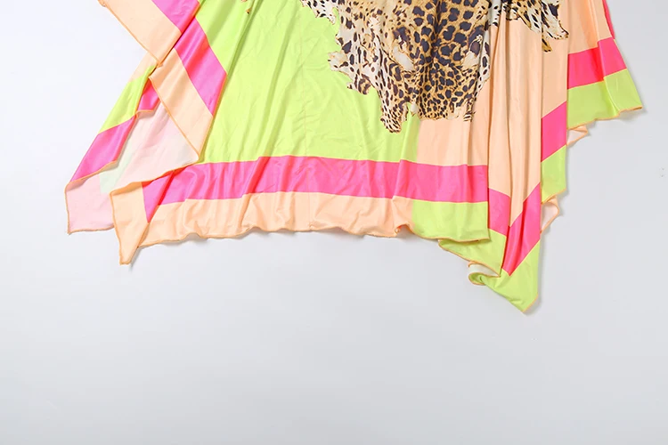 Weird Puss Kleid mit buntem Print, sexy, für Damen, mit asymmetrischem Kragen, Puffärmeln, wildem Coquette-Look, für Mitternachtspartys und Clubs, figurbetont – Detail 9