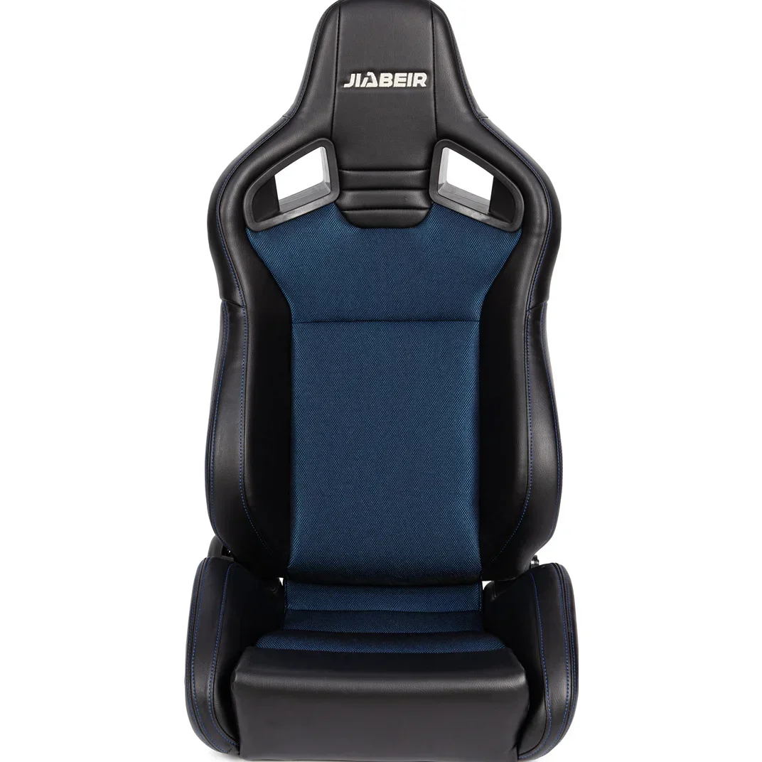 

Black PVC leather car racing seat With Double Rails 1039