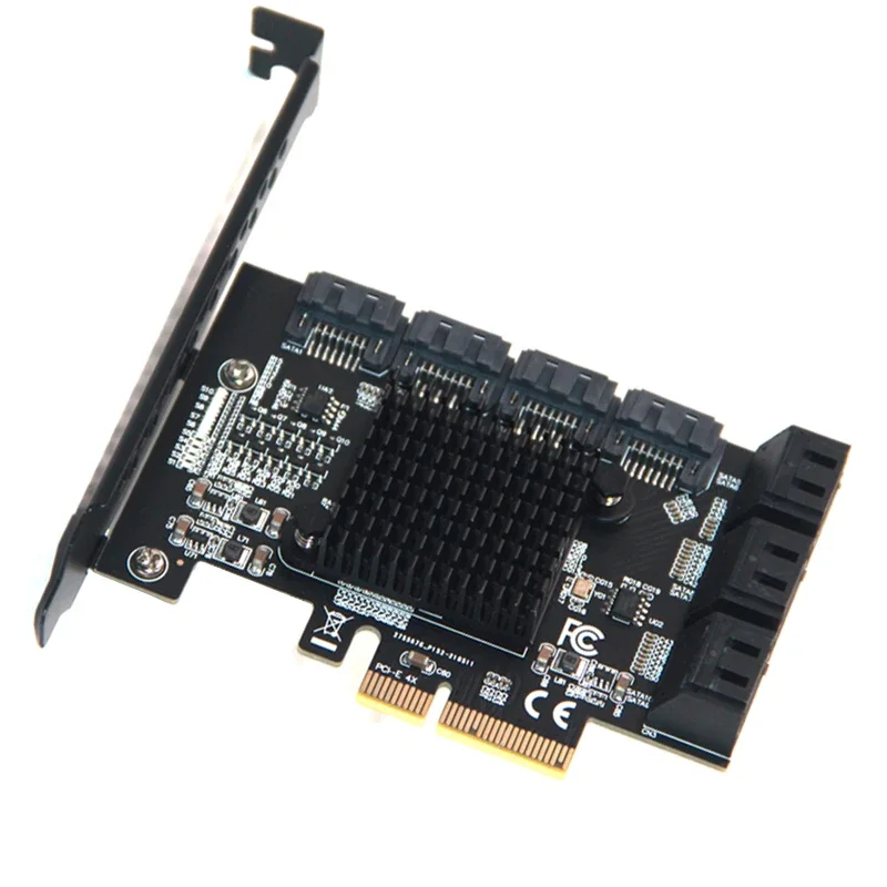 

PCIE to SATA3 Expansion Card PCI Express SATA Controller PCI E X4 SATA 3 6Gbps Chi a Mining Riser 10 Port PCIE SATA Card ASM1166