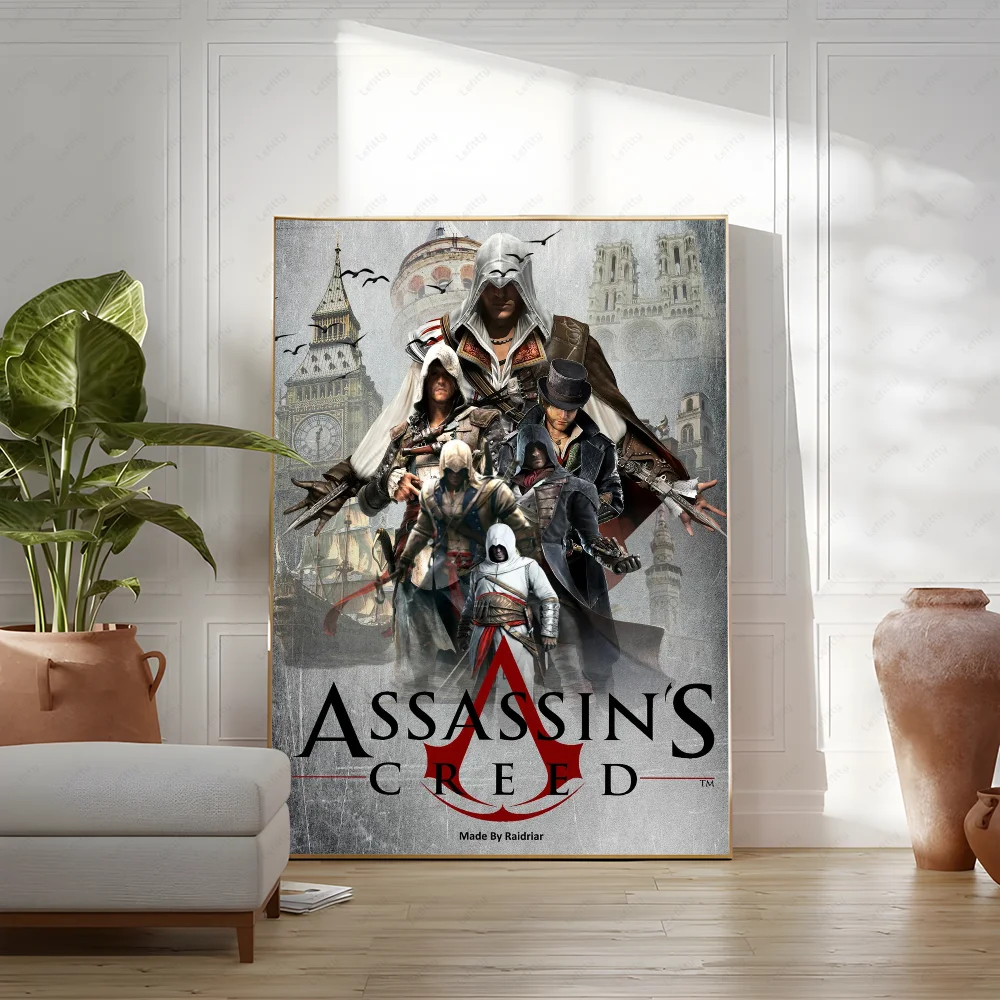 1 قطعة لعبة A-القاتل-S-Creed Classice المشارك لزجة جدار الفن الطباعة مقاوم للماء غرفة المعيشة المنزلي غرفة نوم بار ديكور جمالي #6