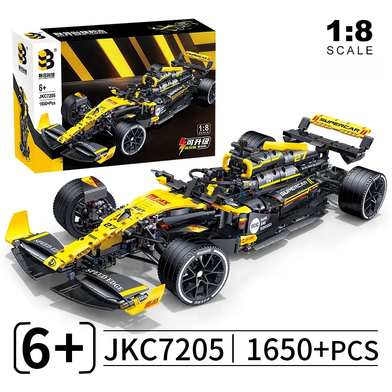 NIEUWE Technische Super Racing 1:8 Auto Bouwsteen Racevoertuig, bouwmodel Steentjes speelgoed voor Verjaardagscadeau 1650 stuks