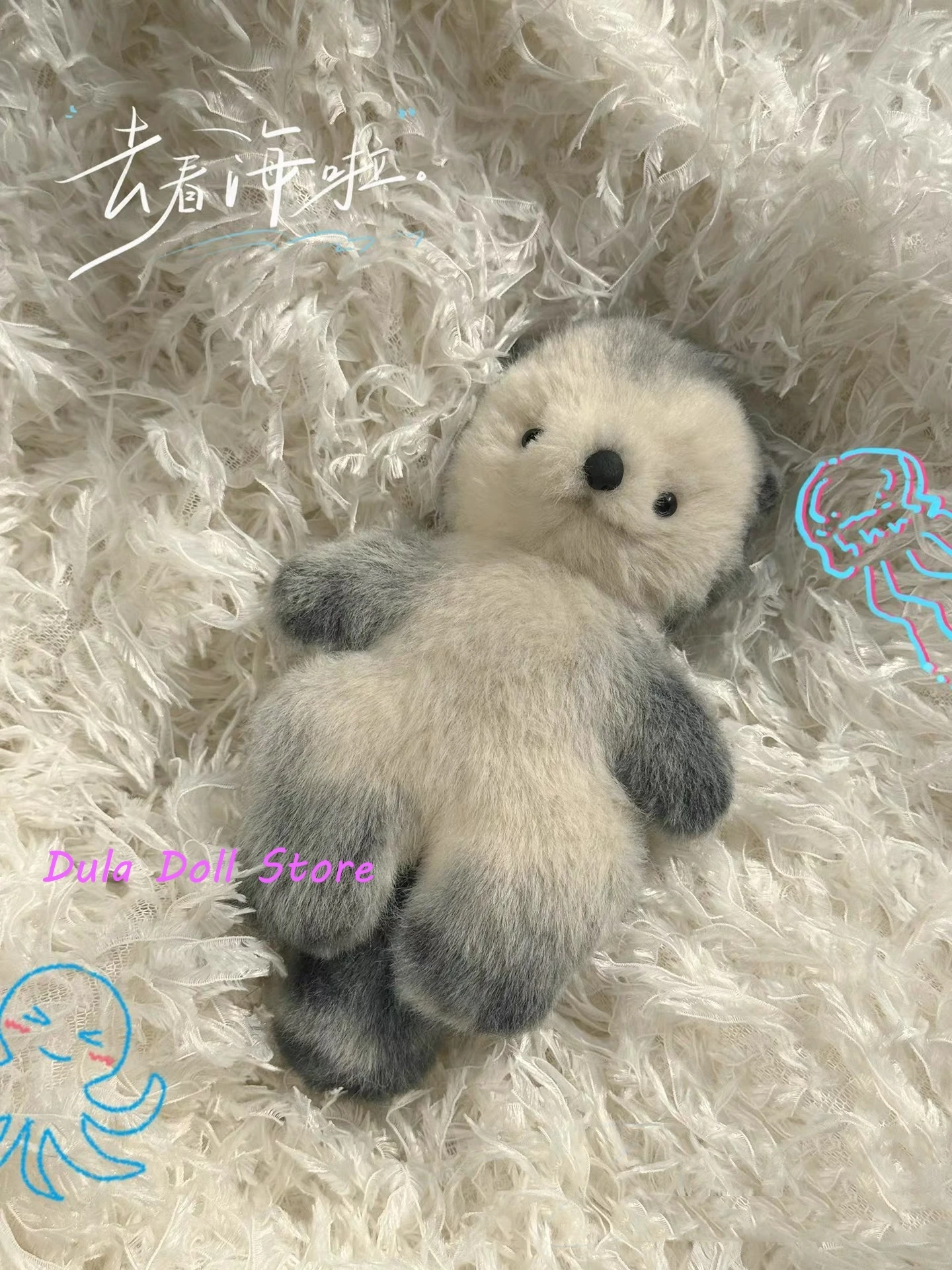 Dula Palm sea otter four joints are movable for Blythe ob24 ob22 bjd doll