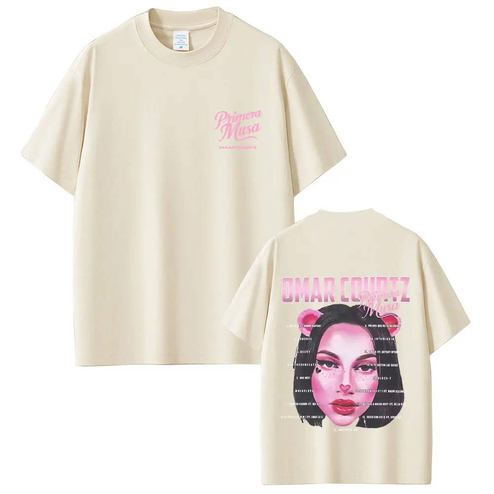 

Rapper Omar Courtz Primera Musa Album Tour 2025 Merch T-shirt Summer Men Women Clothing Fashion Hip Hop Street Oversized T Shirt