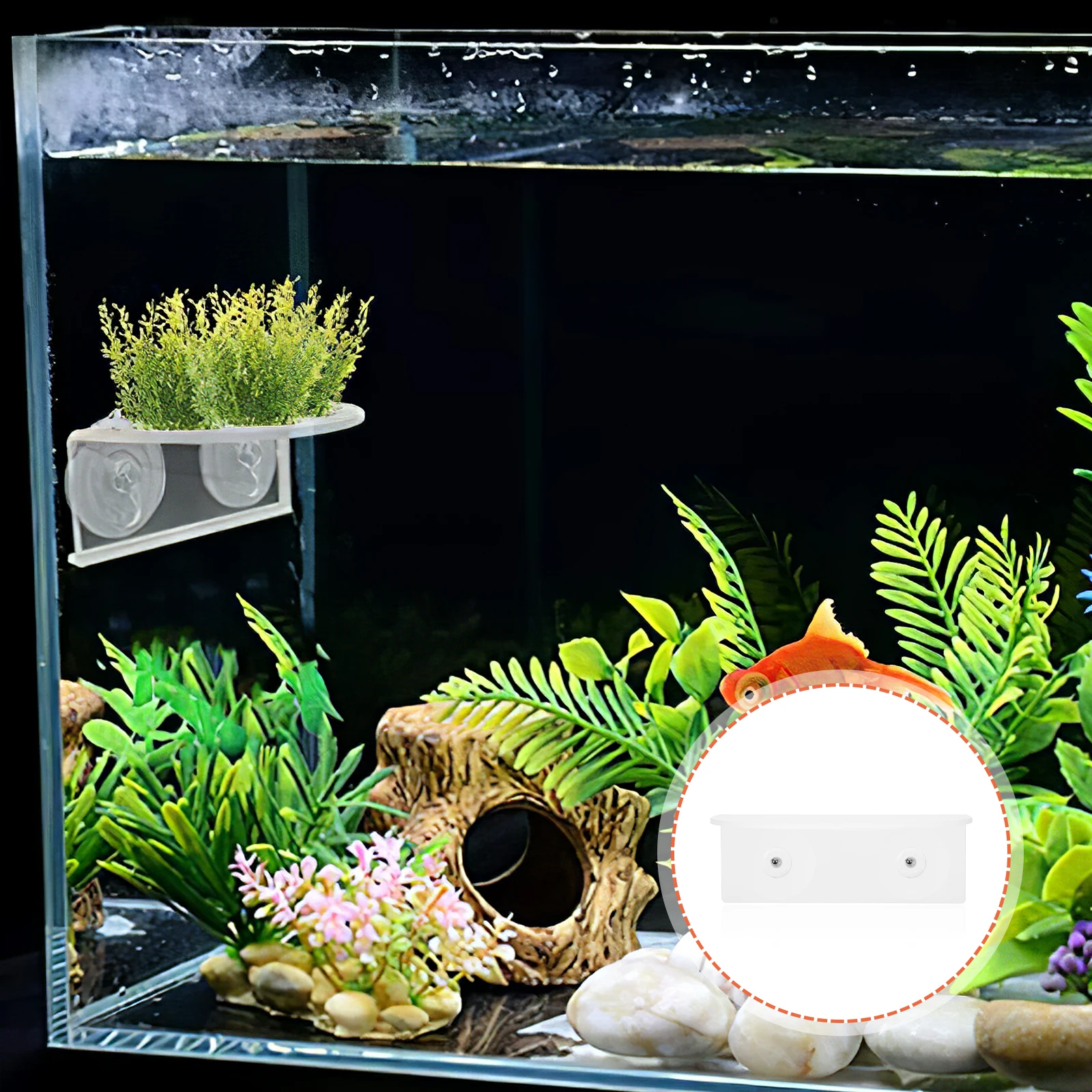

1 set 1 Set Of Acrylic Aquarium Plant Holder Fish Tank Support Frame Clear Bracket For Home Aquarium Accessories Bonsai Rack