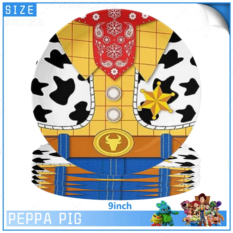 Kinderfeestdecoratie Wegwerp Servies Toy Story Bekers Borden Ballonnen Babyshower Verjaardagsfeestje Cadeau Speelgoed
